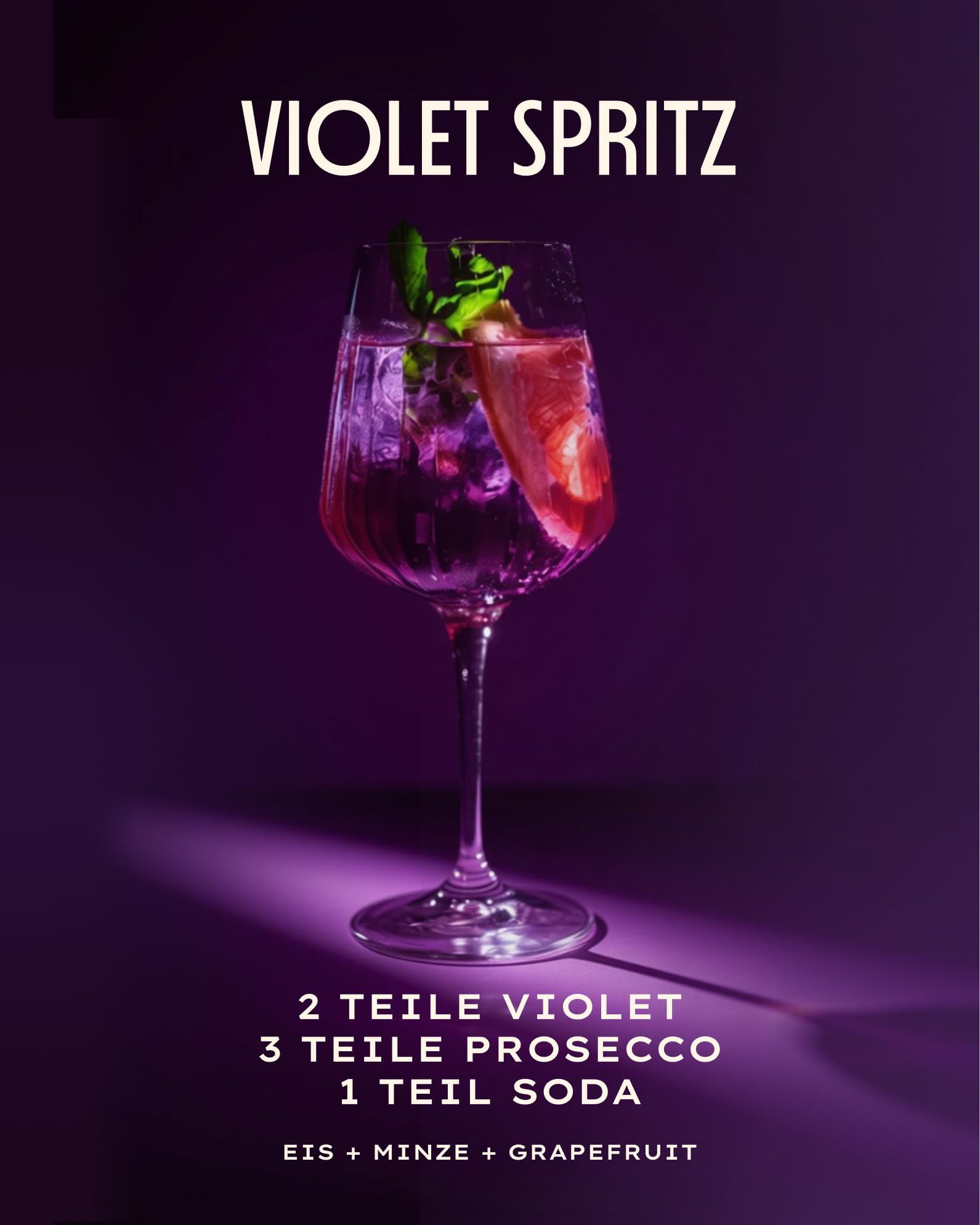 Violet Aperitif | fruchtig-herb aus Traube, Grapefruit, Rhabarber | leichter, ikonischer Genuss mit 15% vol. | Ideal als Spritz, Longdrink und Cocktail Basis (1 x 0,7L)