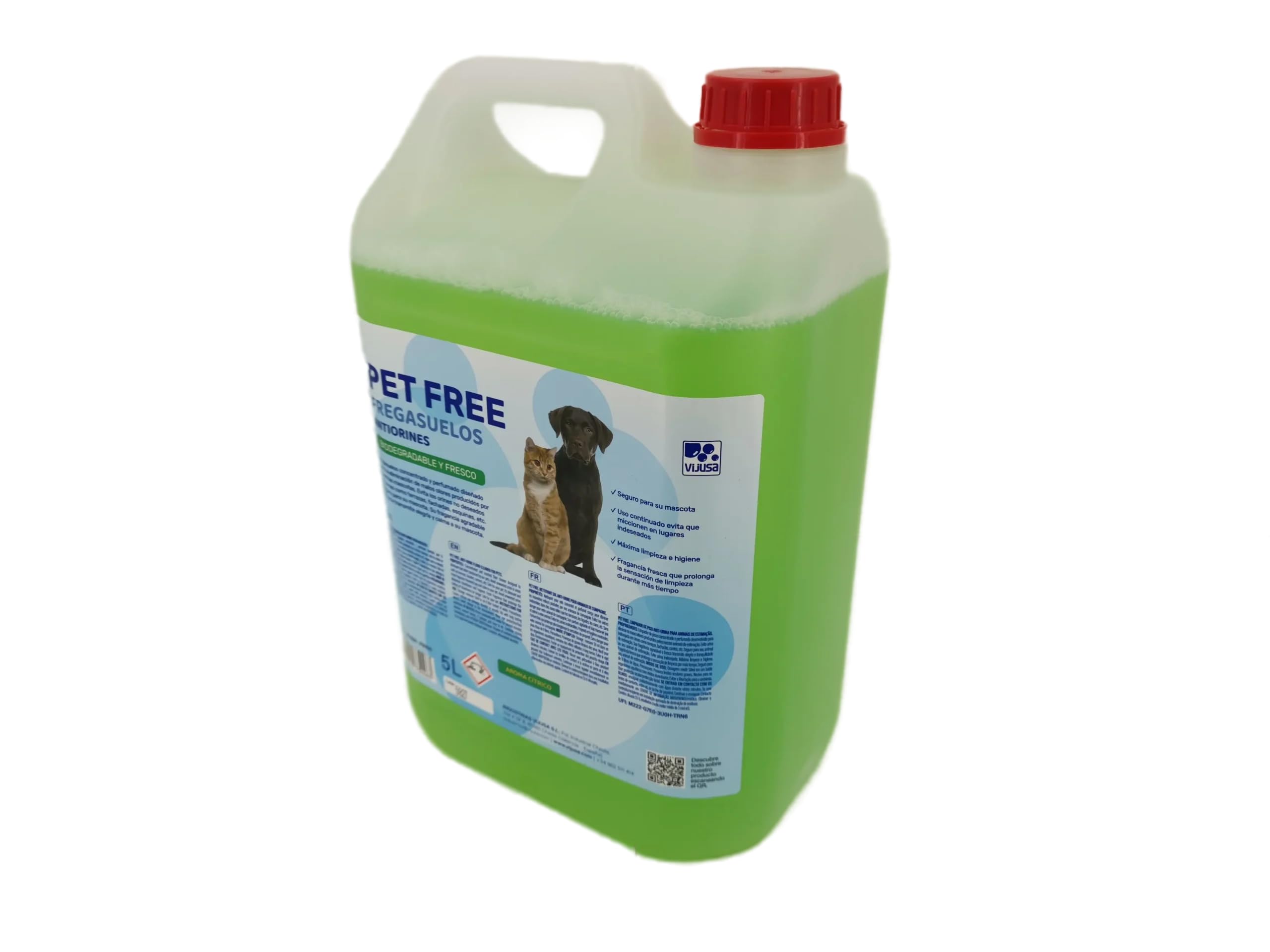 Fregasuelos Antiorines para Mascotas | Aroma a cítricos | Pet Free | 5 Litros (1)