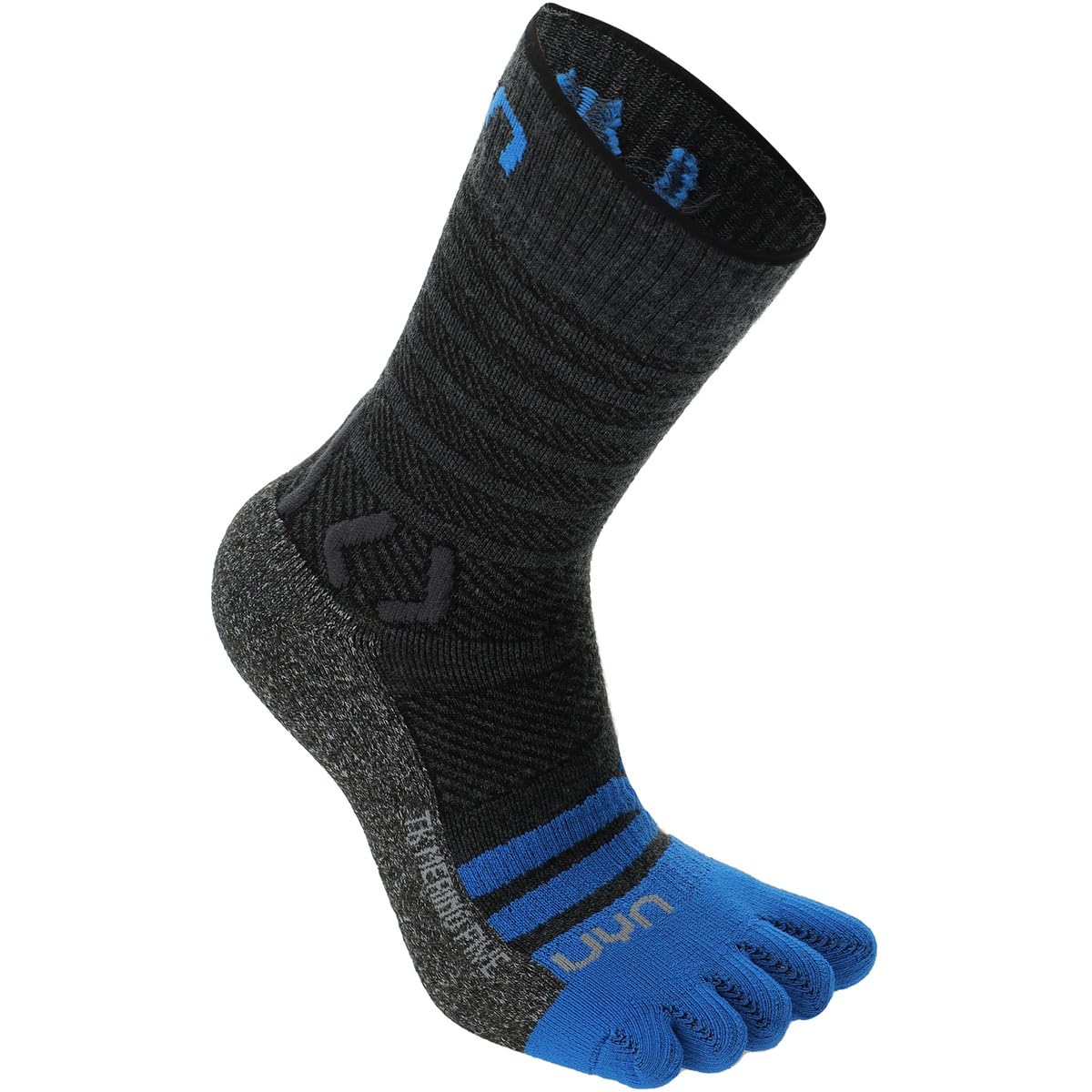 UYN Chaussettes à 5 doigts Trekking Five Merino – Zéro ampoules, Meilleur contrôle, Respirantes, Confort extrême