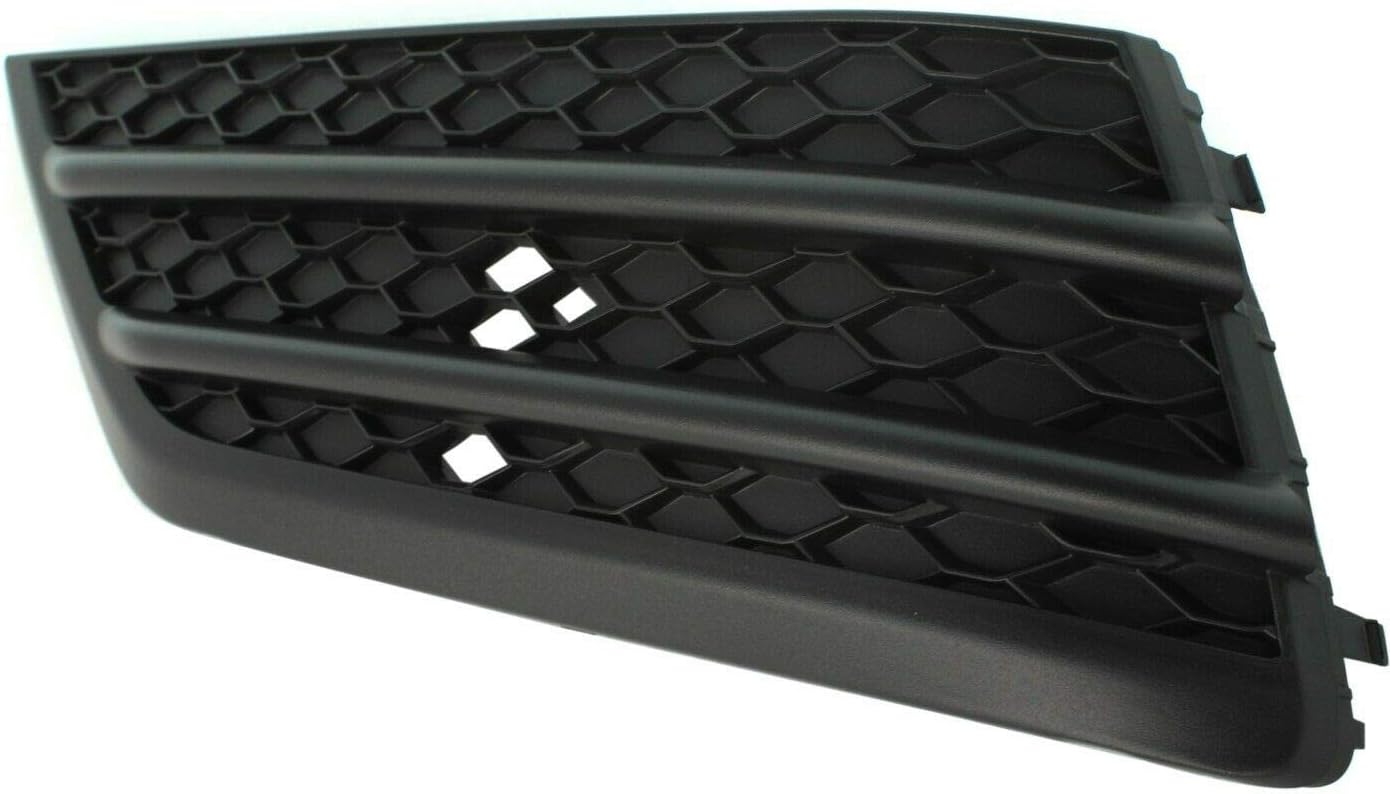 DAT AUTO PARTS Front Left Driver Side Bumper Cover Grille Insert Bracket Trim Molding Replacement For 2016 2017 2018 Honda Pilot Without Park Assist Black Textured Plastic Open Grid Holes HO1038130