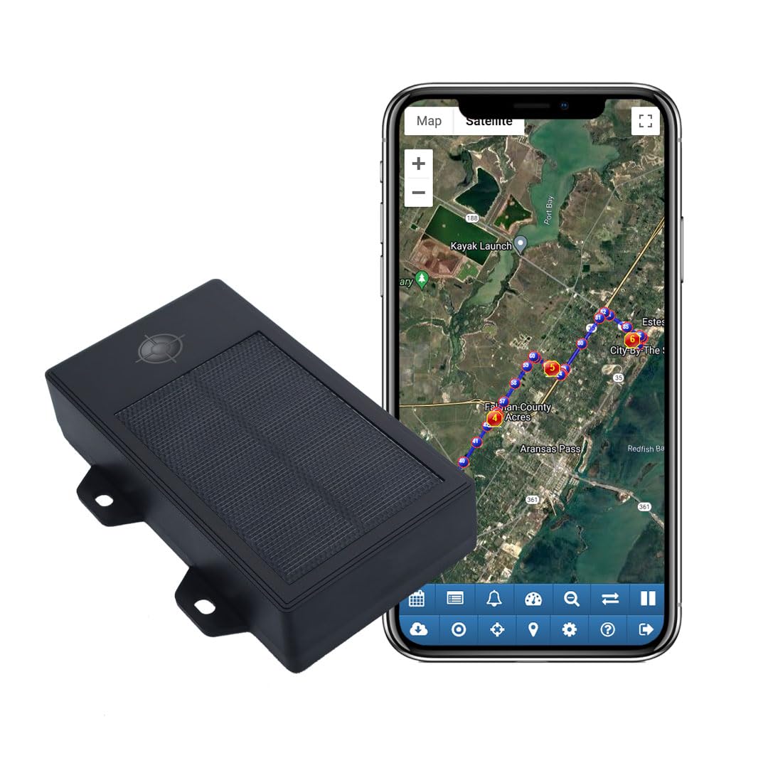 AccuTracking Solar GPS Tracker, 12,000mAh Long Lasting Battery, Magnetic, Heavy Duty, Large Panel, IP67 Waterproof, Trucks, Trailers, Farming, Equipment, RV, 4G LTE Worldwide, Subscription Needed