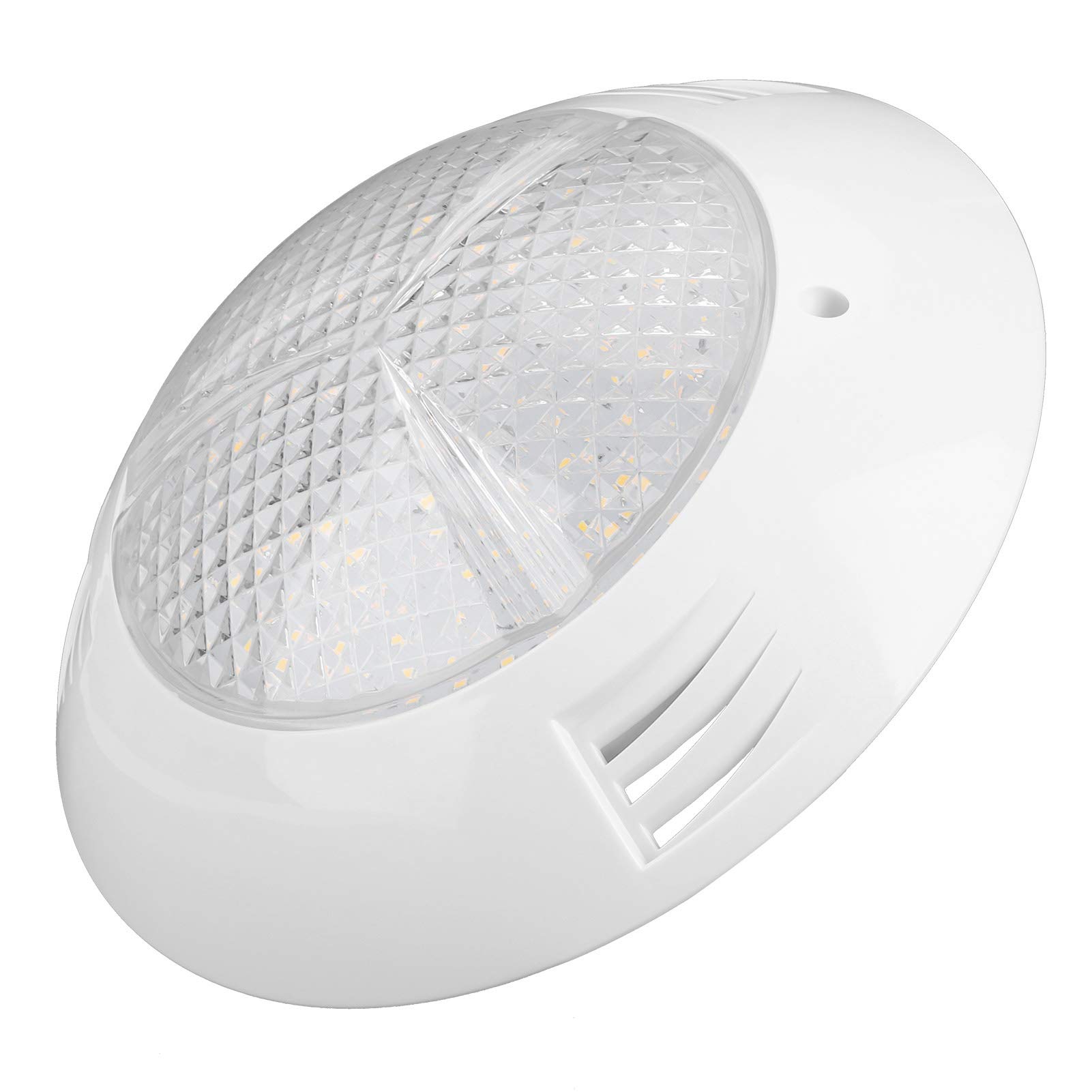 Jiawu Basenowa 160LED Podwodna IP68 Wodoodporna 18W AC12V Białe światło do Basenu, Dekoracji Krajobrazu, Oświetlenia Zewnętrznego, Wysokiej Jasności Kąt świecenia 120°, 1500 Lm
