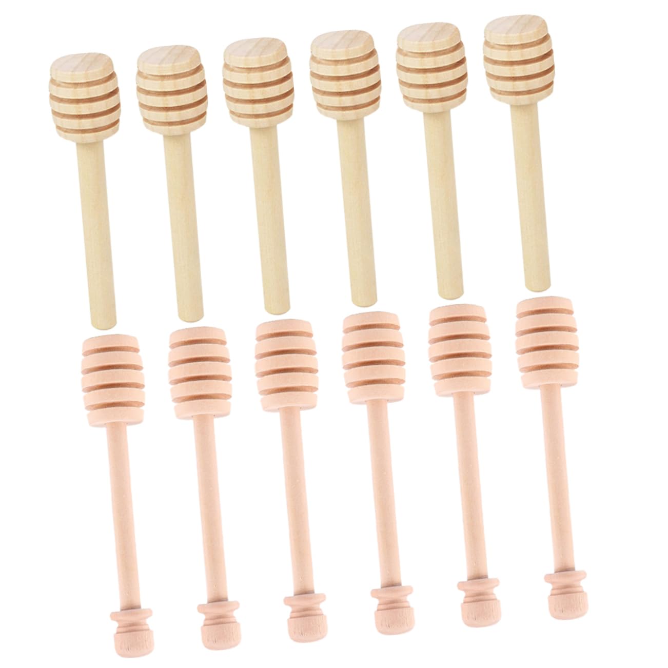 OFFSCH 12Pcs Wooden Sticks Long Handle Honey Stirrer for Jam Honey Utensils for Home Restaurant Use