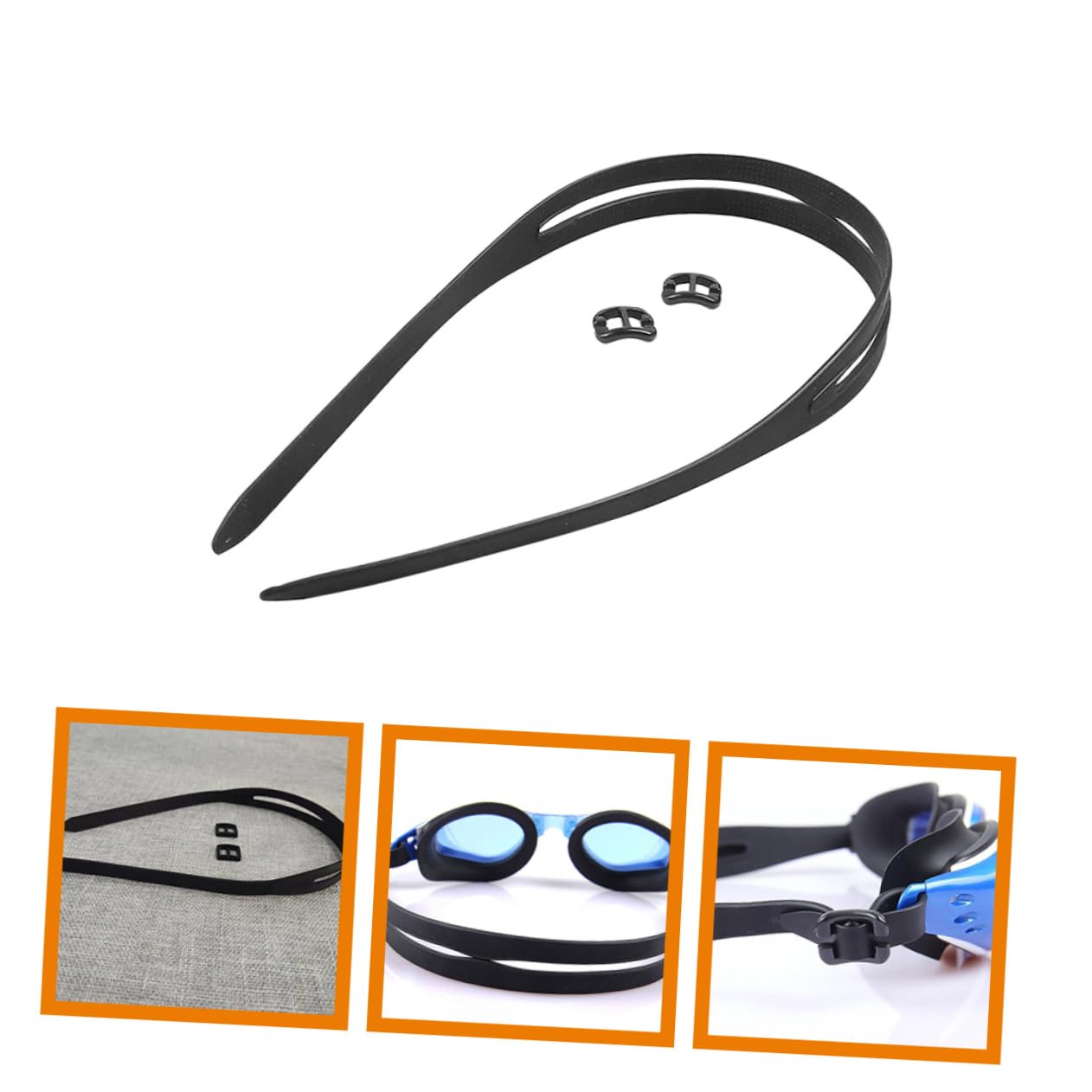 jojofuny occhialini occhialetti piscina catena di fissaggio occhiali catena per occhiali da nuoto antiscivolo Cinghie porta occhiali sostituibile cordino per occhiali Gel di silice