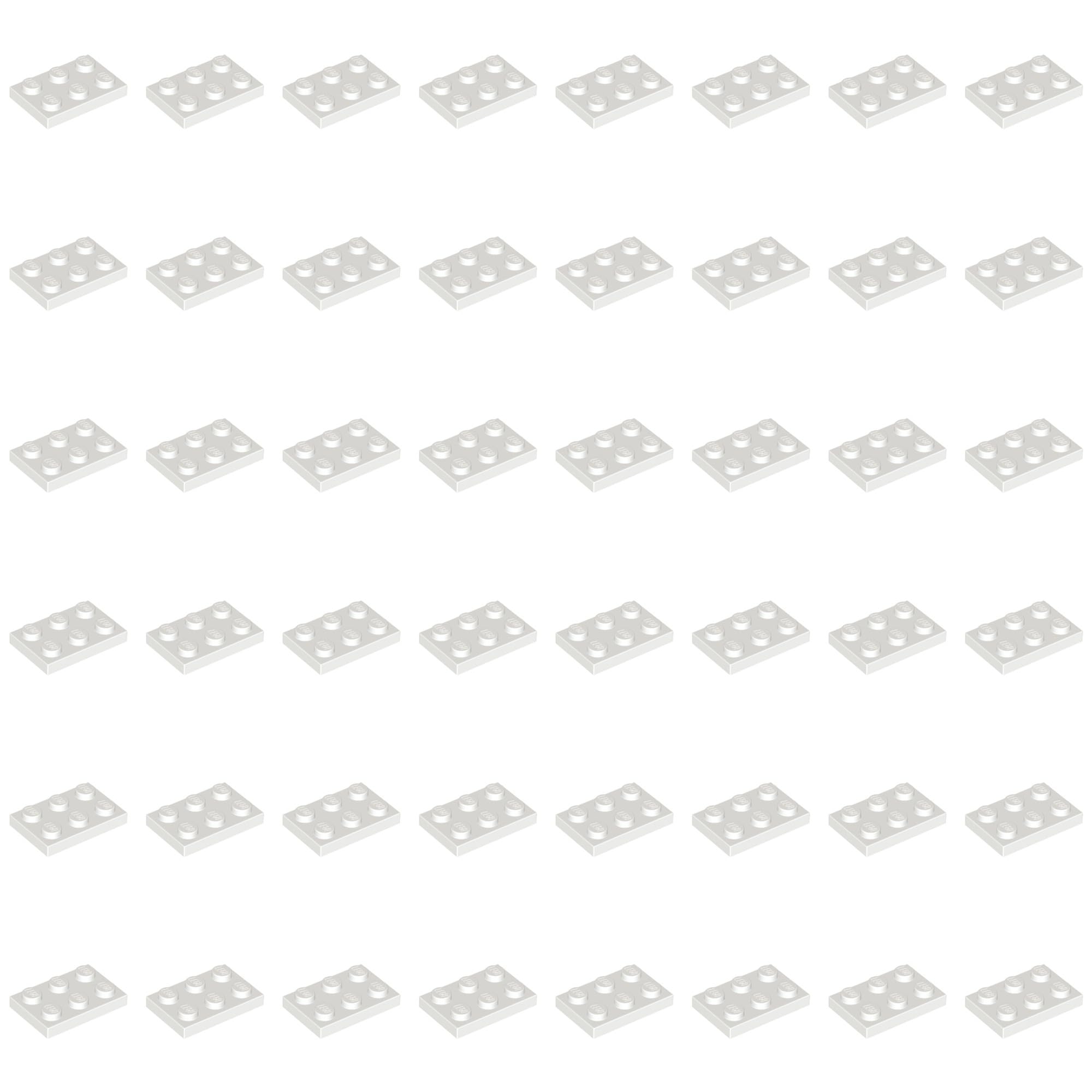 LEGO Brick Plate 2 x 3, Part 3021 (White, 100, Bricks)