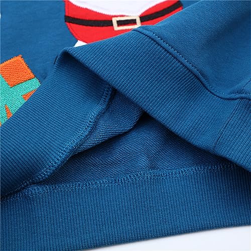Image of HILEELANG Toddler Boy Sweatshirts Crewneck Long Sleeve Pullover Cotton Graphic Christmas Clothing