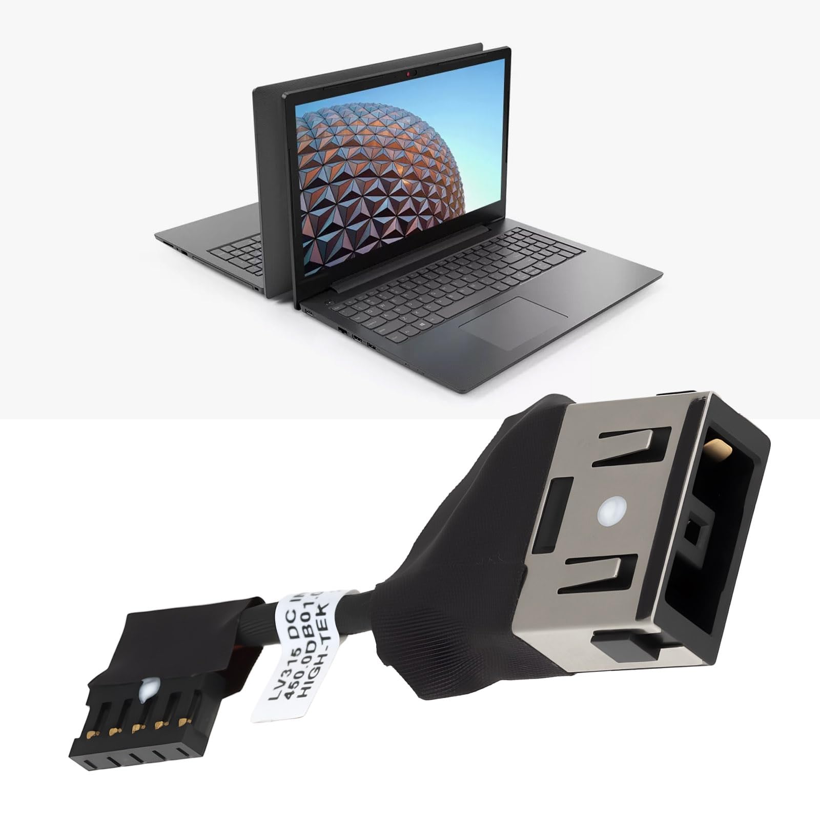 ECSiNG Connettore Per Porta Di Ricarica CC 450.0DB01.000181 Compatibile Con Lenovo V130-15IKB V130-15IGM V130-15IKB 81HN