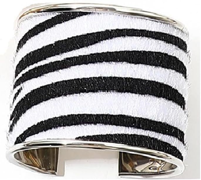 Caiyao Exaggerated Zebra Leopard Print Open Cuff Bracelet Adjustable Wide Gold Silver Leopard Animal Print Cuff Bangle Bracelets Vintage Wide Geometric Wrap Bracelet for Women Party Jewelry Gifts