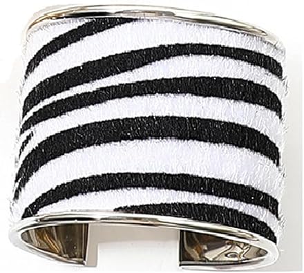 Caiyao Exaggerated Zebra Leopard Print Open Cuff Bracelet Adjustable Wide Gold Silver Leopard Animal Print Cuff Bangle Bracelets Vintage Wide Geometric Wrap Bracelet for Women Party Jewelry Gifts
