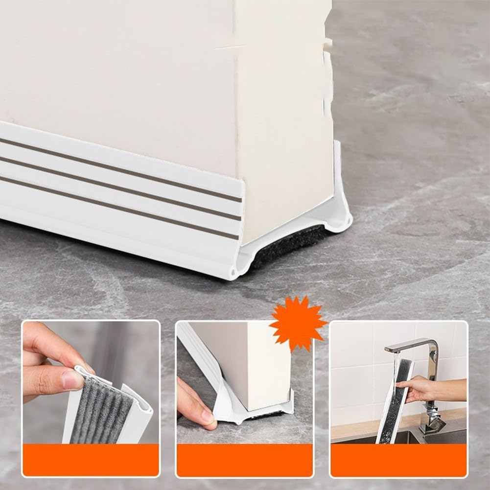 Paraspifferi per isolamento termico, 93 cm, per il risparmio energetico e il comfort (bianco, 5 cm)