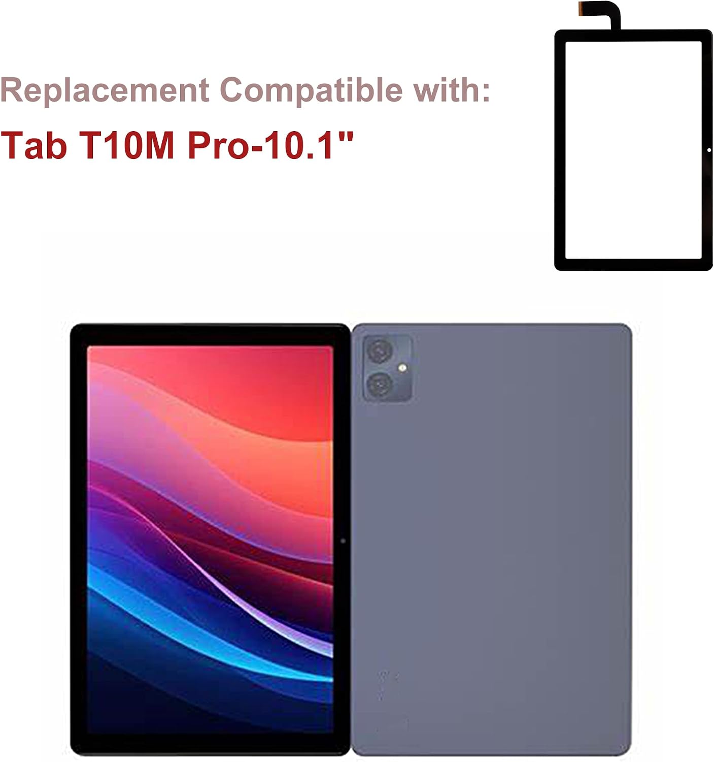 New Touch Screen Glass Digitizer Replacement Compatible with Vortex Tab T10M Pro-10.1" with OCA Repair Kit-No LCD Screen
