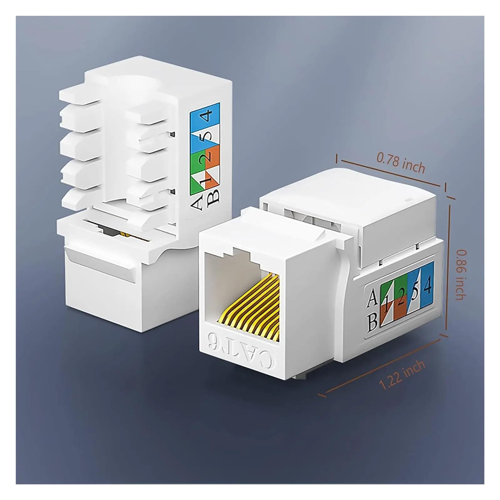 10 PCS, prise Keystone Cat6/5e, prise Keystone RJ45, coupleur réseau(CAT6 10PCS)
