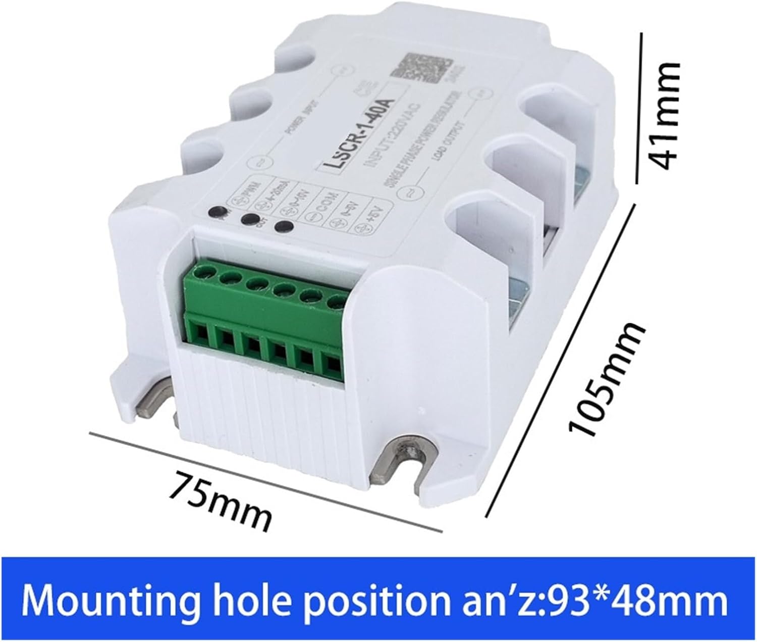 Single-Phase Three-Phase AC Solid-State Voltage Regulator 10A-200A Power Regulation Thermostat 4-20MA Potentiometer Control(Radiator H-150)