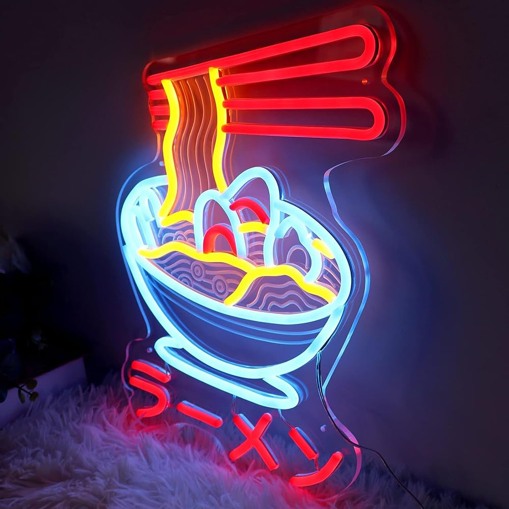 Znak LED Japońskie Sushi Neony Kawaii Światła Led Ścienne Dekoracyjne Koreańskie Lampki Nocne Strona Dekoracja Światło USB Regulacja jasności