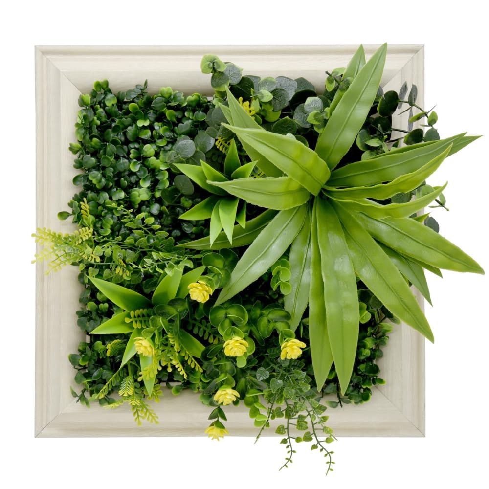 Amazon｜Branch leaves ウォールグリーン 33cm×33cm 額縁付き 壁掛け