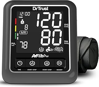 Dr Trust Atrial Fibrillation Automatic Dual Talking Digital BP Monitor Machine (Black)-104