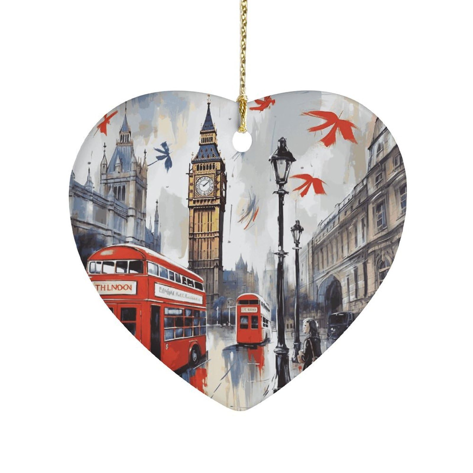 Fekiloot Style London Ceramic Ornament Home Decor Keepsake