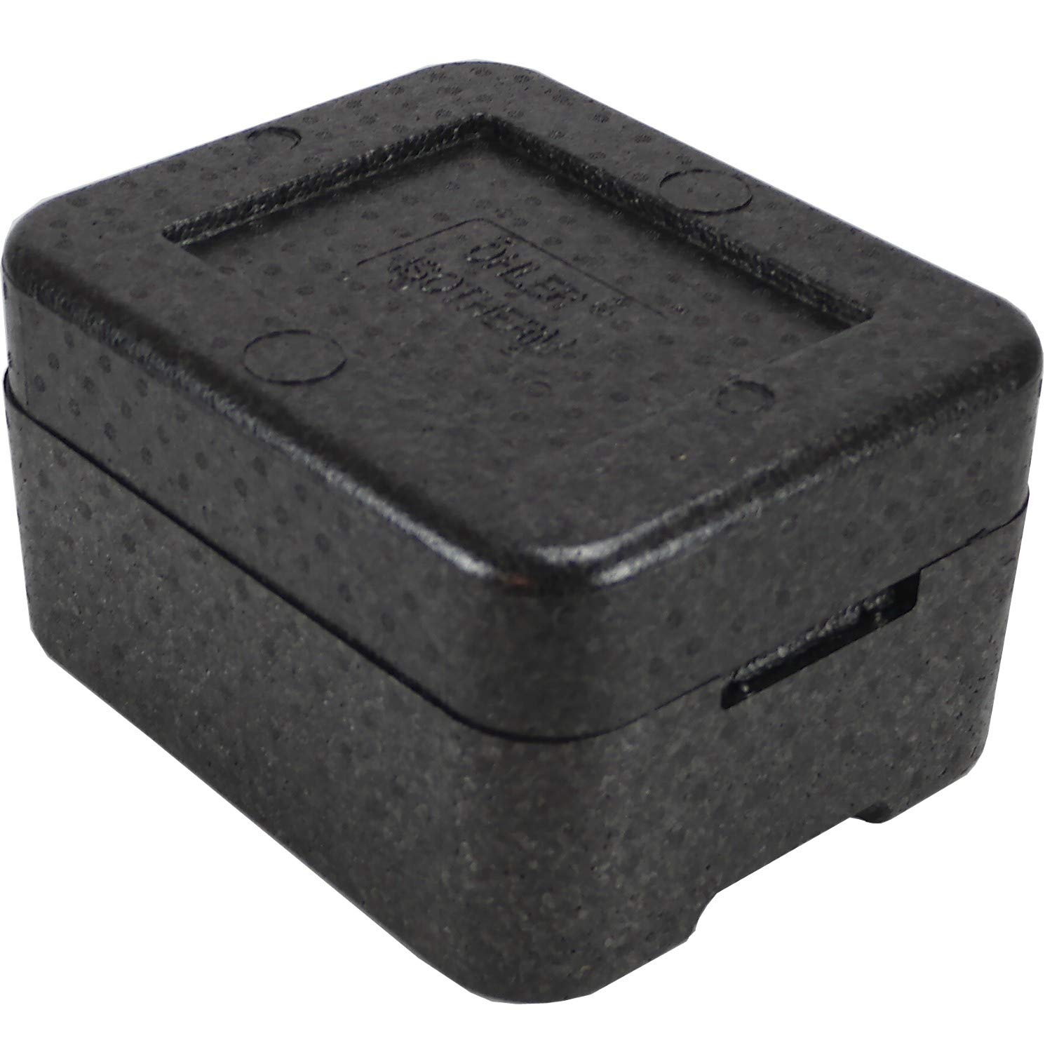 Europack24 1x PIT3 Thermobox für 3 Menüschalen | wiederverwendbar | Styropor anthrazit MENÜBOX-Transportbehälter für Catering und Lieferdienste