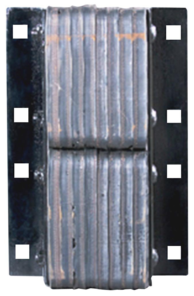 Durable Corporation Standard Rubber Dock Bumper, Rectangular, Laminated,Horizontal Mount, Flat Plate One Side, 2 Holes, 17-1/4" Length, 10" Width, 4-1/2" Depth, 18" Center to Center Hole