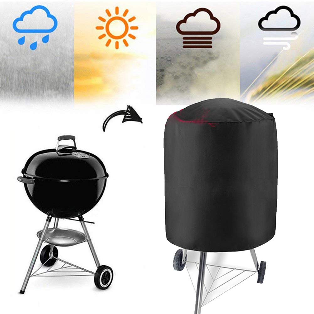 STTC Funda Barbacoa Redonda, 210T Oxford Anti-Viento/UV/Impermeabilidad Redondas Cubierta Protectora para Barbacoa,70x70cm