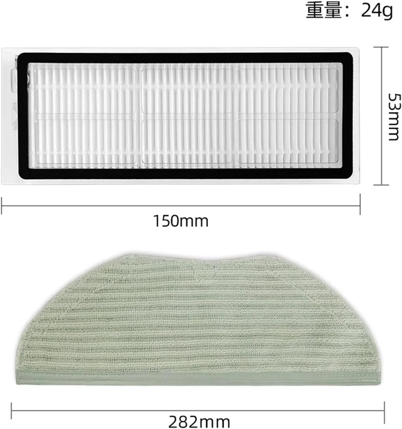 Compatible for 360 X90, X95, S6 Pro, S9 Robot Vacuum Cleaner Replacement Parts Accessories Main Side Brush Hepa Filter Mop Cloth(Set G)