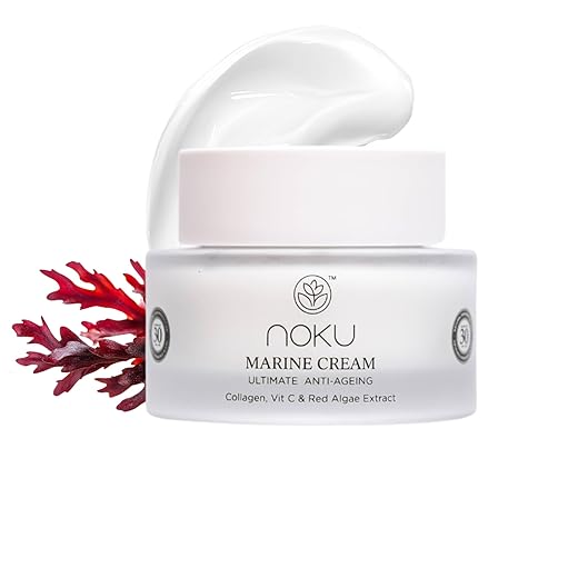 Noku Marine Cream – EWG VERIFIED UltraHydrating Anti-Aging Moisturizer for Men & Women with Red Algae, Vegan Collagen & Argireline Peptides | 50 ml | Vegan, Cruelty-Free, Award-Winning Formula