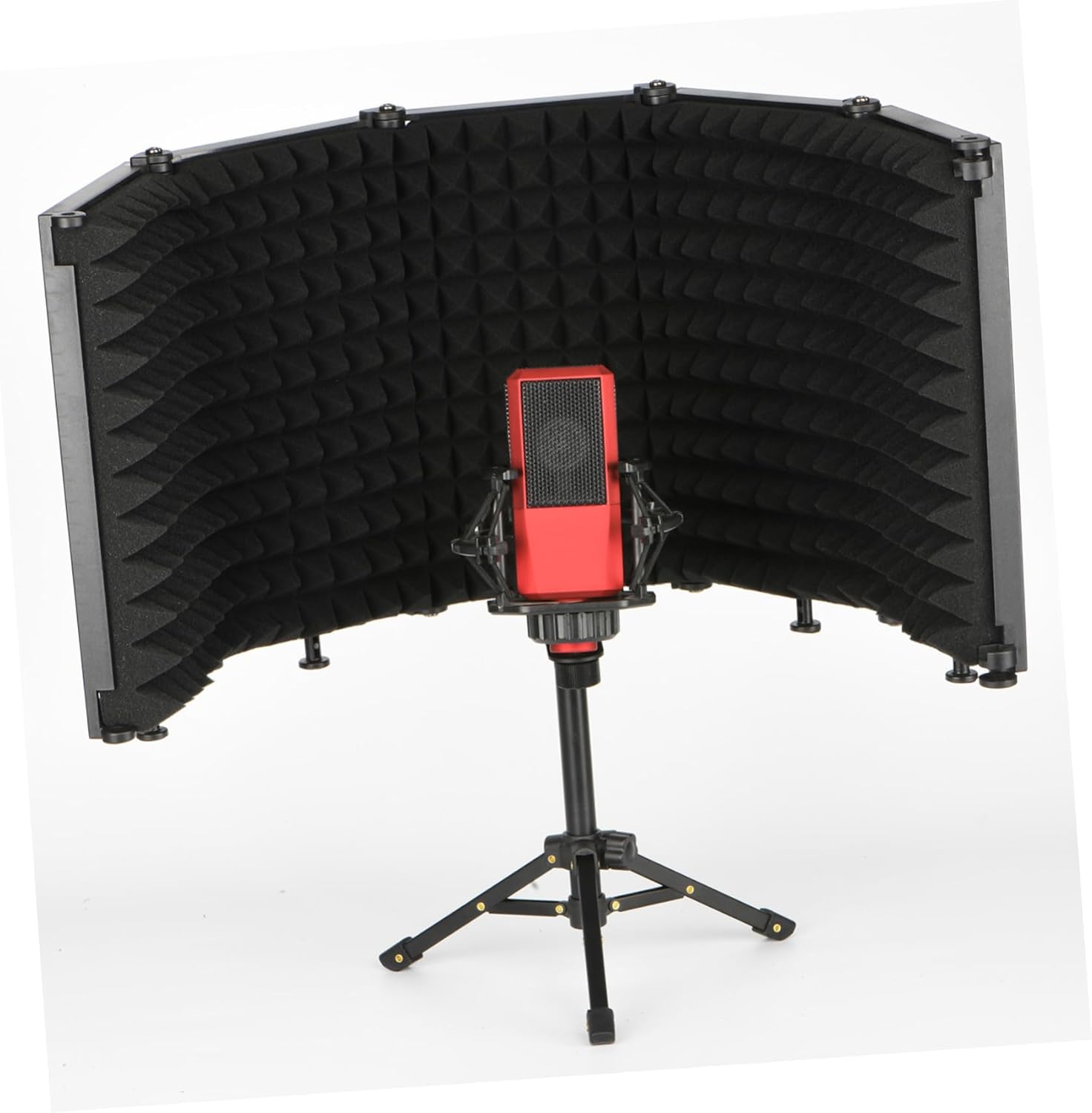 1set Microphone Windshield Denoise Shield Mic Filter Five-sided Design for Noise Reduction Easy Installation for Microphones