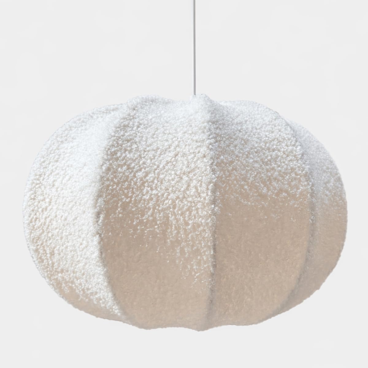 Cgc Lighting Cream Fluffy Indoor Ceiling Lampshade Fluffy Teddy Bear Material 45Cm Diameter Hanging Floor Table Lamp (Cream Fluffy)
