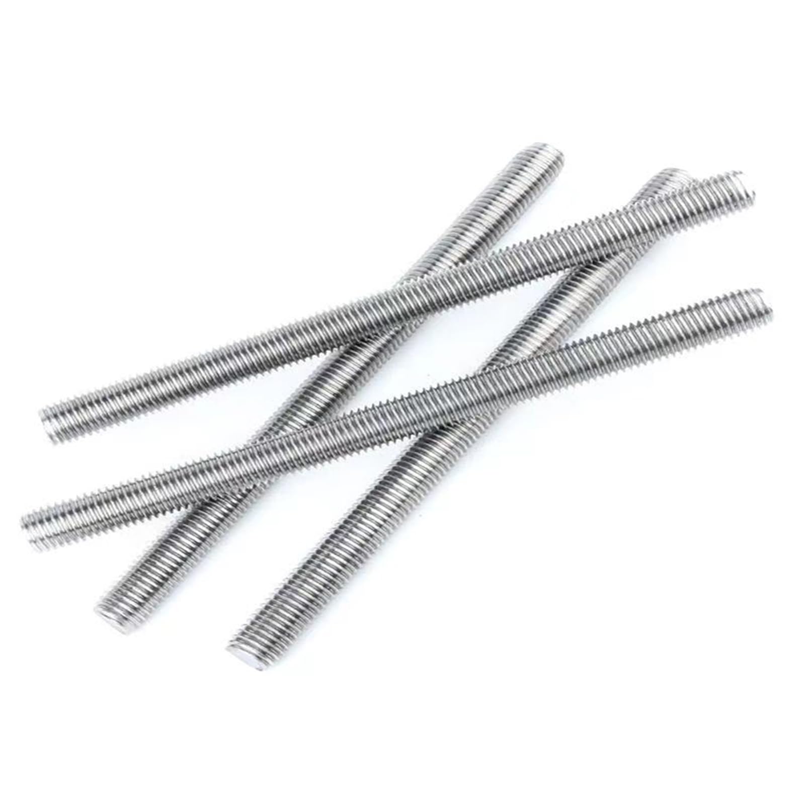 Lot de 4 tiges filetées M6 x 200 mm, avec 8 écrous hexagonaux, en acier inoxydable 304, pour un usage domestique ou industriel