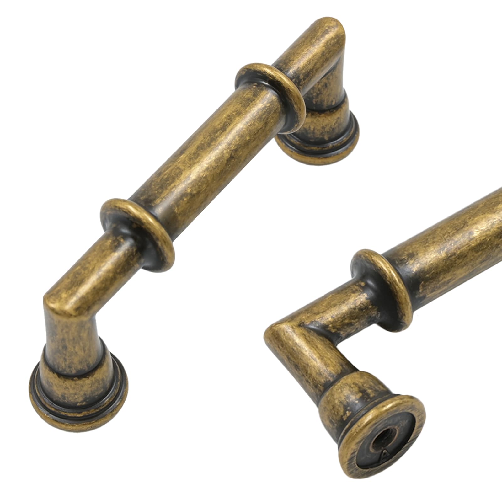 10 pack 3 inch(76mm) antique brass kitchen cabinet handles, cabinet pulls kitchen cabinet hardware for cupboard drawer pulls