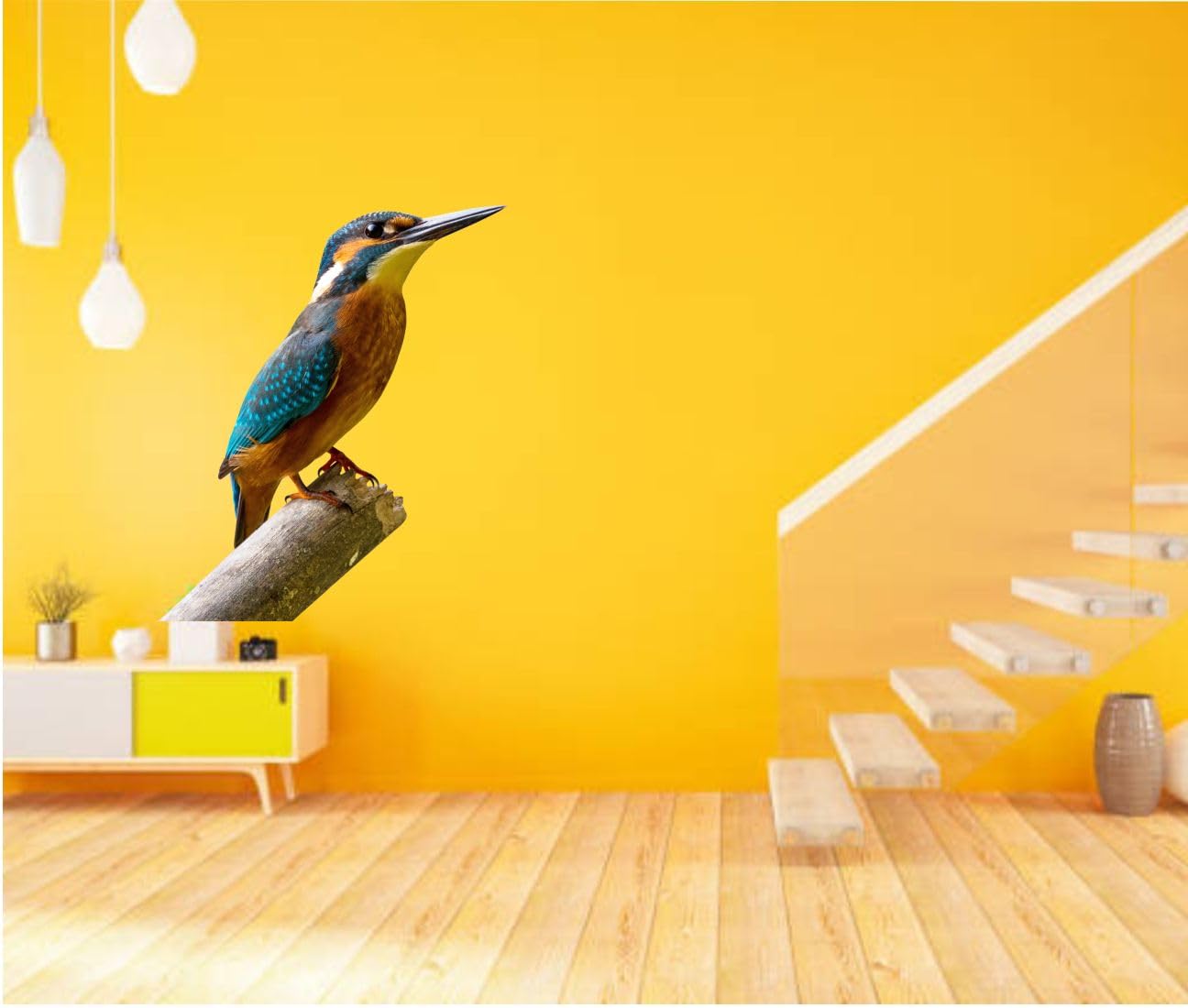 Realistic Kingfisher Bird Wall Sticker for Kids Room, Living Room, Drawing Room, Home, Made by PVC Vinyl, Multicolor, Size 51cm X 59cm L Pack of 1 Brand Varadvinayak (B0D1LDKF52) Amazon Price History, Amazon Price Tracker