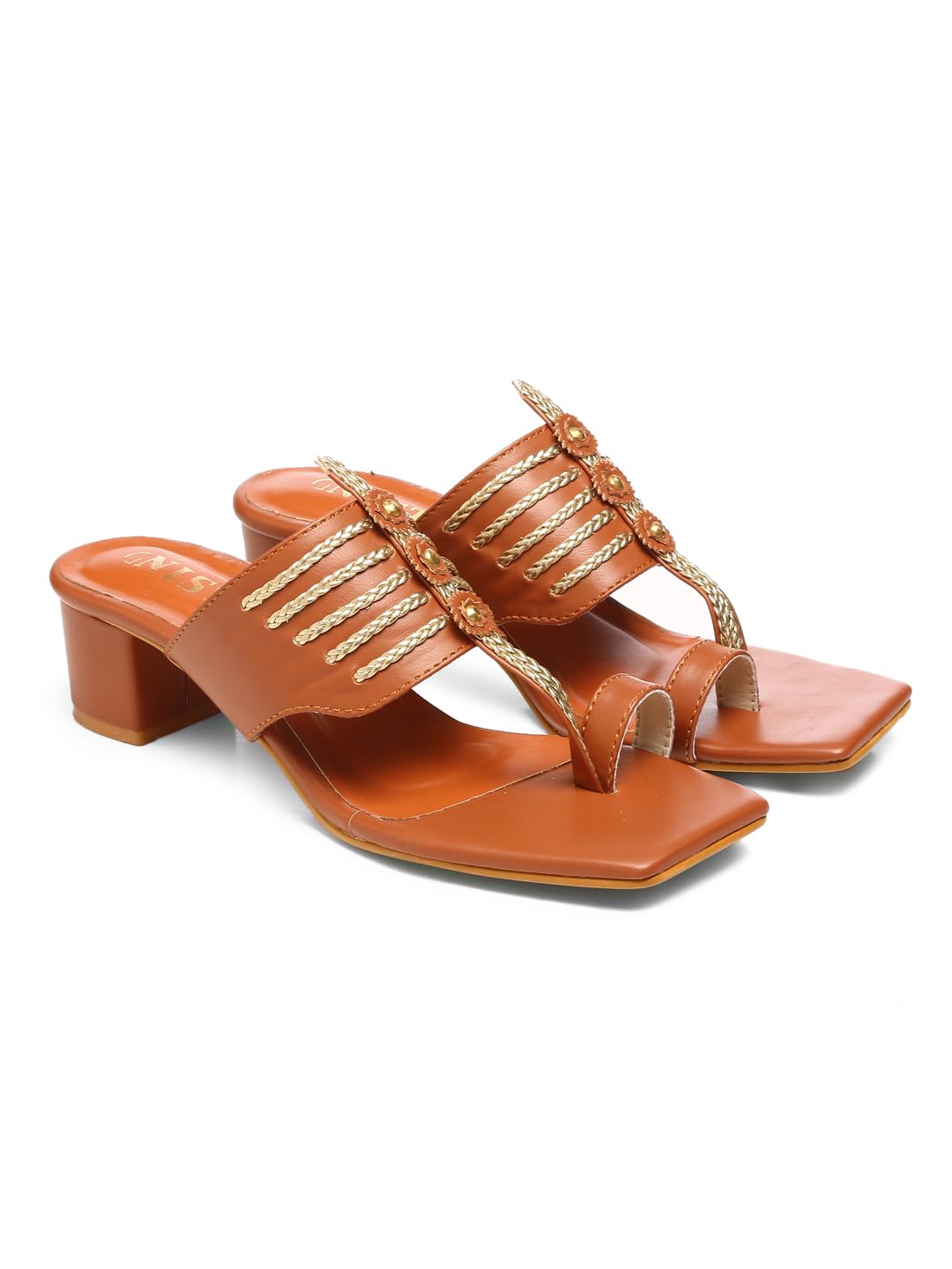 GNIST Black Kolhapuri Ethnic Block Heel, Stylish Fashion Sandal, Comfortable & Lightweight, Office, Party and Formal Occasions for Women Footwear, Size Uk - 7 (B0CWDX5W8G) Amazon Price History, Amazon Price Tracker