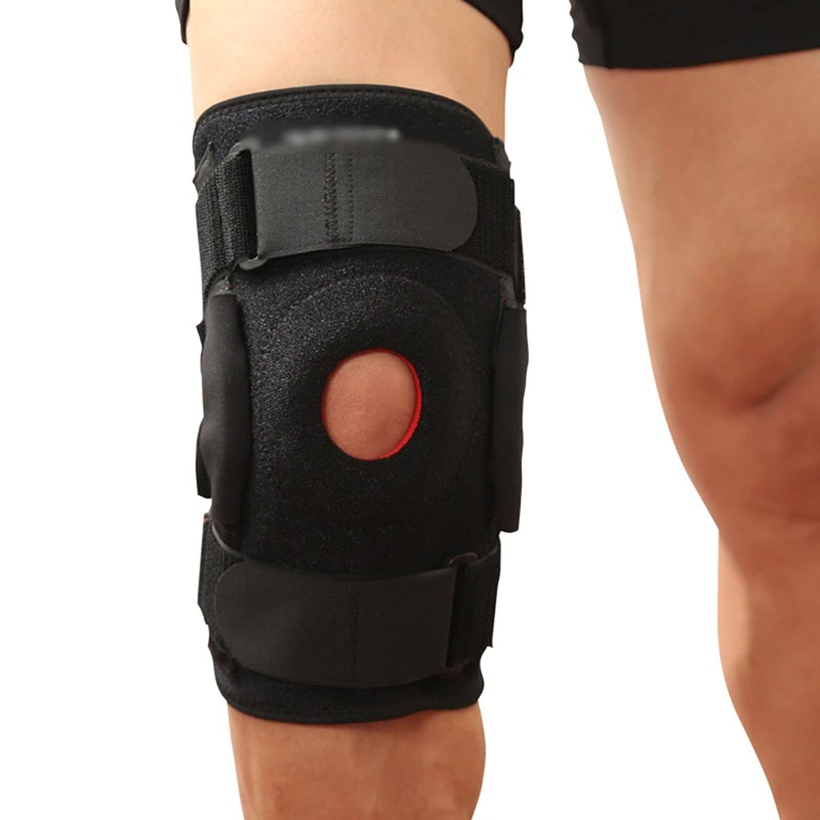 RTHGTFHX Knieschoner 1 Stück Set von Kniepads, Multi-Center-Scharnier-Sportsicherungs-Knie-Pads, Schwarze Knieschützer, Schutzgurte