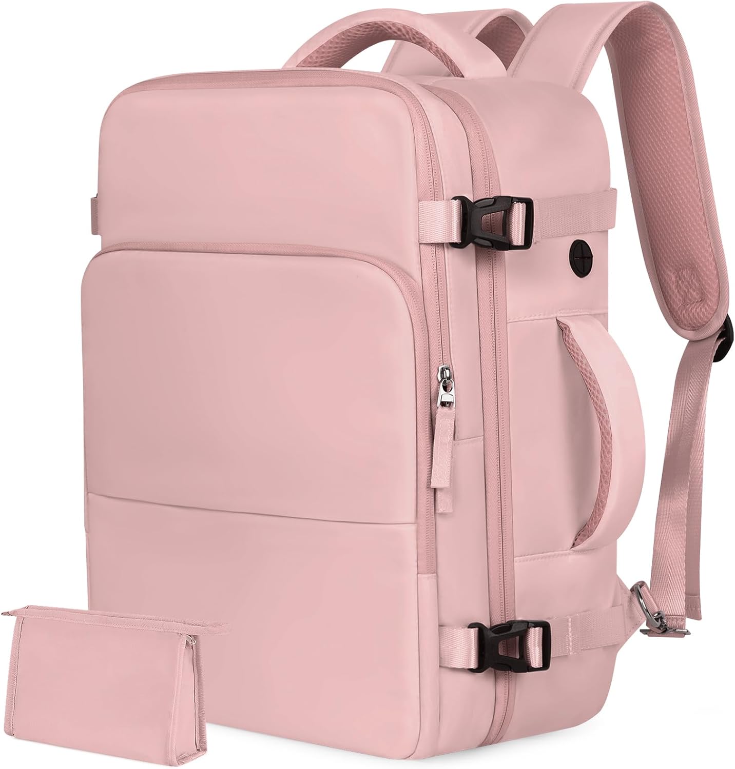 Travel Carry-On Backpack for Women & Men, TSA Friendly, Rinlist Pink