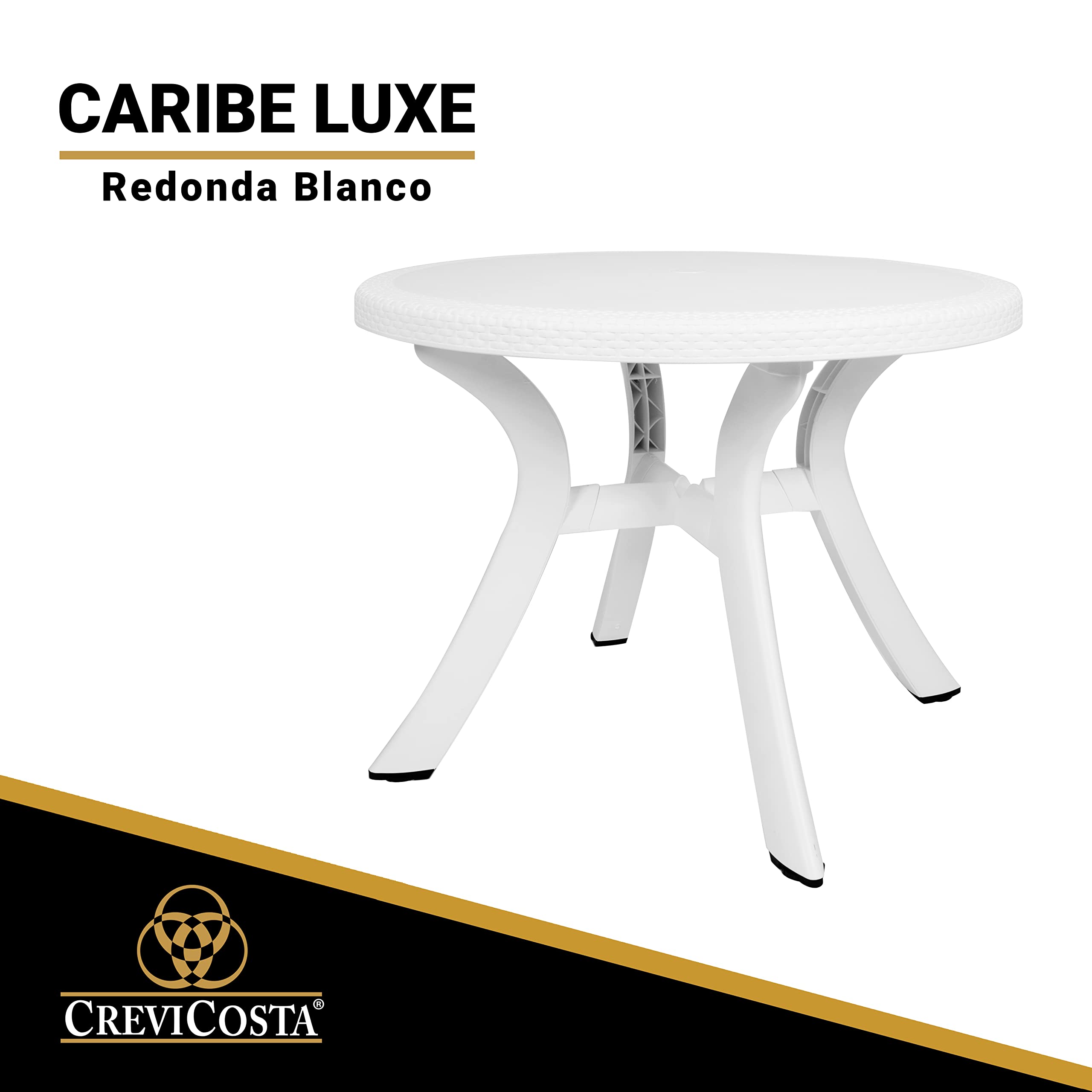 CREVICOSTA QUALITY MARK MARCAS DE CALIDAD - Mesa Caribe Redonda 98x98 (Blanco)