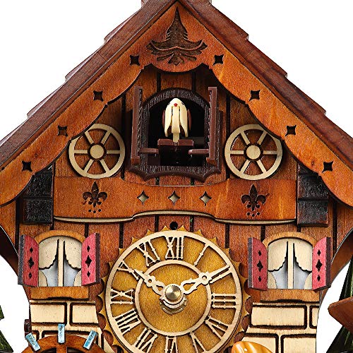 Kintrot Cuckoo Clock Handcrafted Traditional Black Forest Wood Clock Wall Decor #TOP3