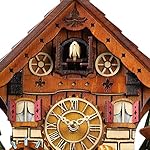 Kintrot Cuckoo Clock Handcrafted Traditional Black Forest Wood Clock Wall Decor - Image 4