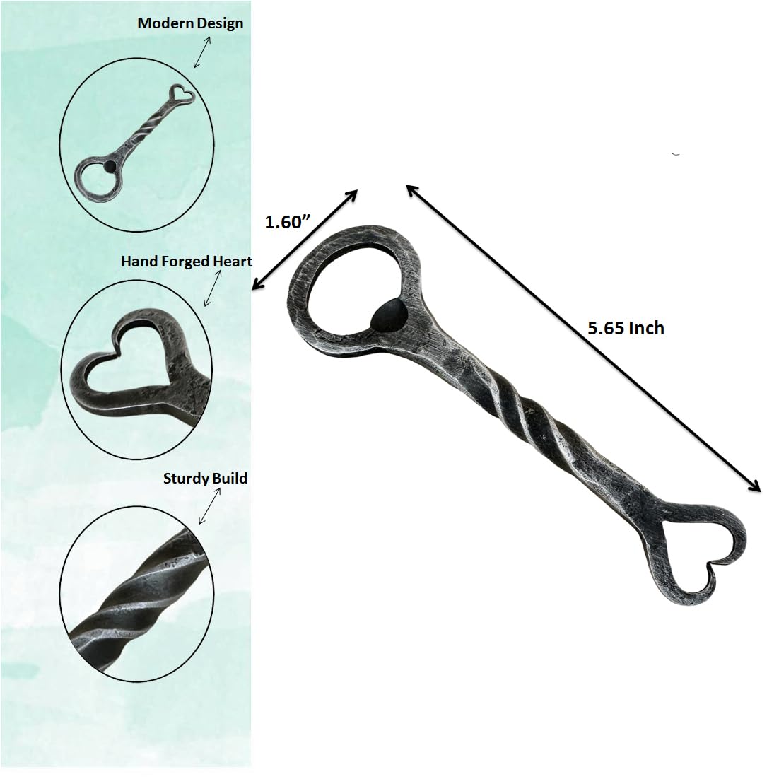 Amazon.co.jp: LIVING IDEA 手鍛造ハートハンドル栓抜き 錬鉄製