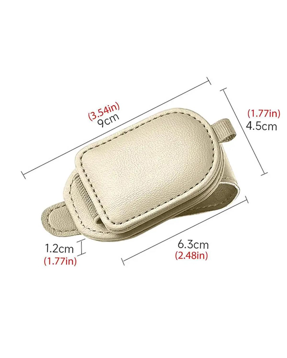Supporto per Occhiali da Sole, Supporto Universale per Auto, Supporto per Occhiali, Supporto per Visiera Multifunzionale, Supporto Universale per Occhiali da Sole, (Beige)