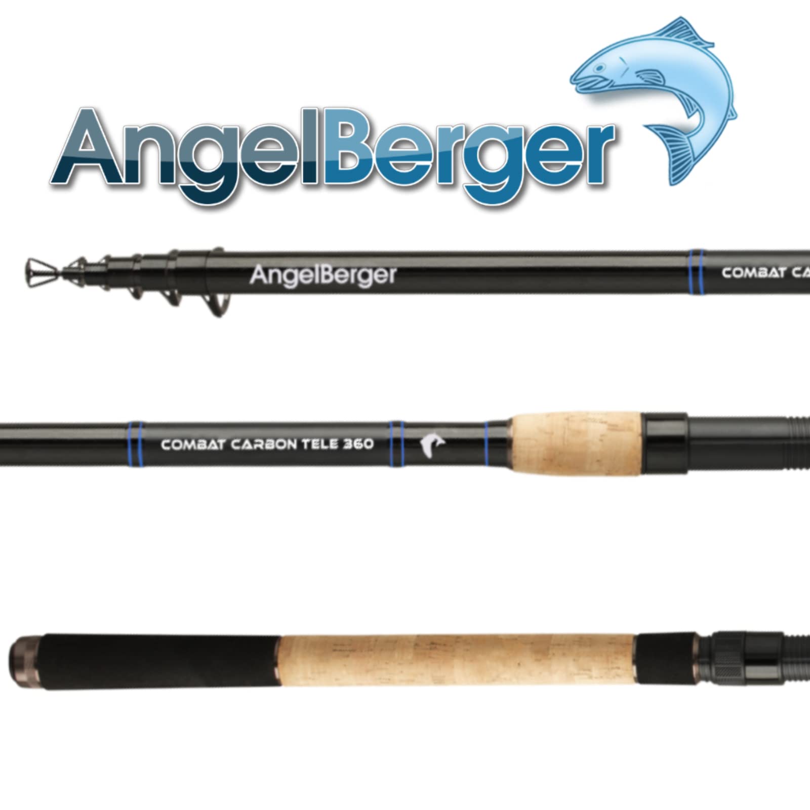 Angel Berger Combat Carbon Tele 360 Teleskoprute Angelrute Allround Rute Tele Karpfenrute