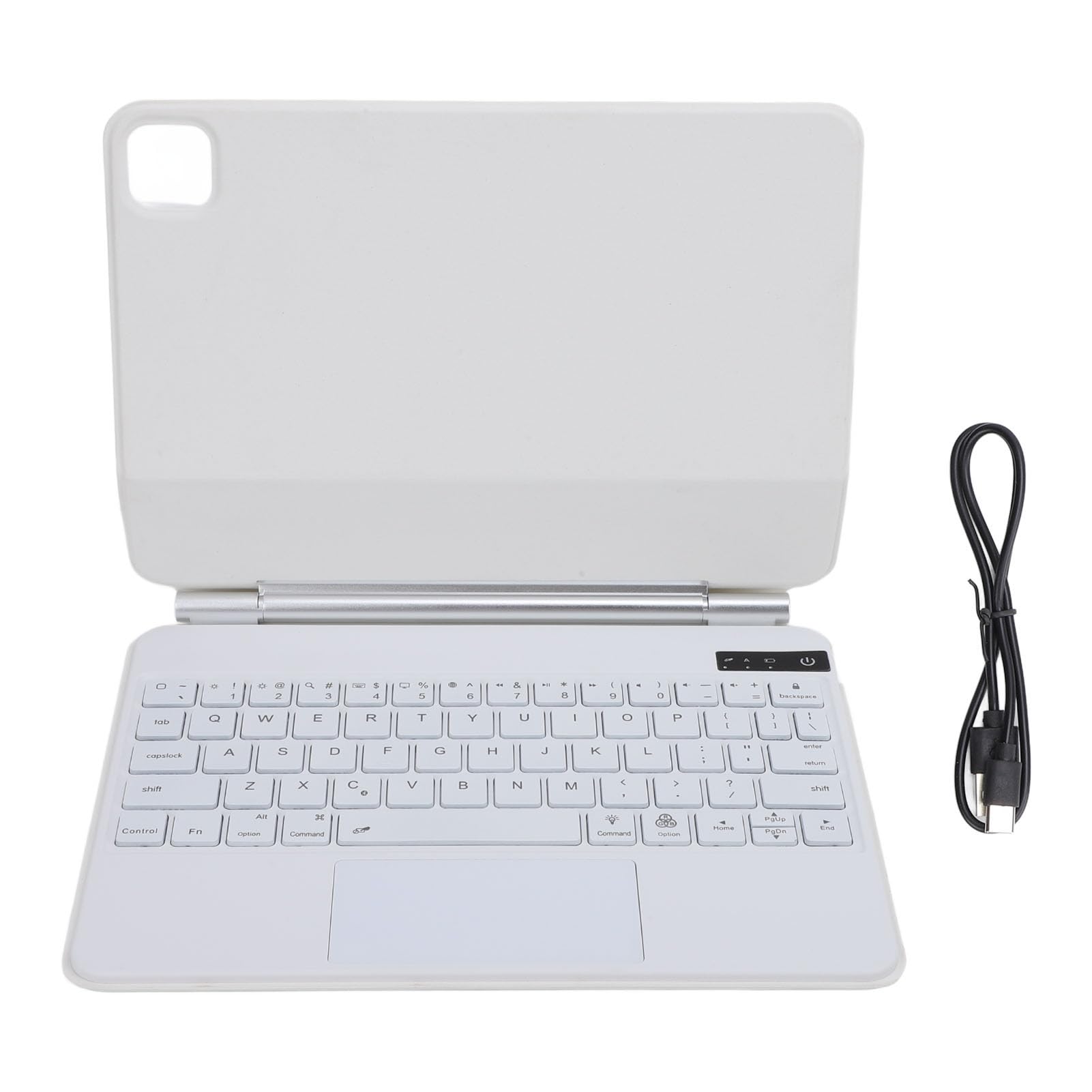 Custodia per Tastiera per Tablet, Custodia per Tastiera TouchPad Design con Supporto Galleggiante Magnetico per Tablet (WHITE)
