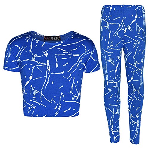 Crop Legging Royal Blue 11-2 au motif splash unique et couleur éclatante