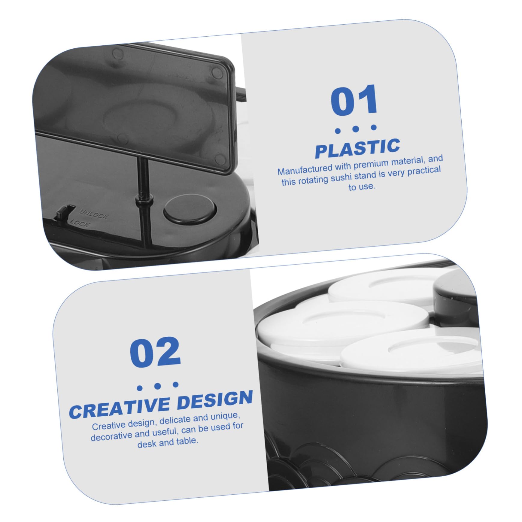 TOPBATHY Expositor Giratorio de Postres Automático de Plástico para Mesa