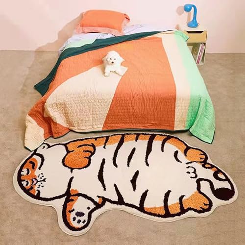 Tapete Com Estampa De Tigre Fofo, Tapete De Desenho Animado Para área De Tigre, Decoração De Pelúcia