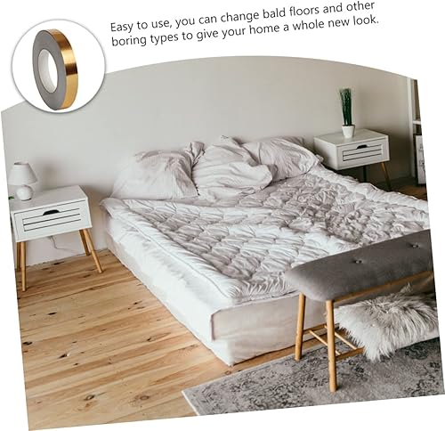 Miniatura 4 de BESPORTBLE 1 rollo de líneas de lámina dorada apliques de hoja de oro de PVC.