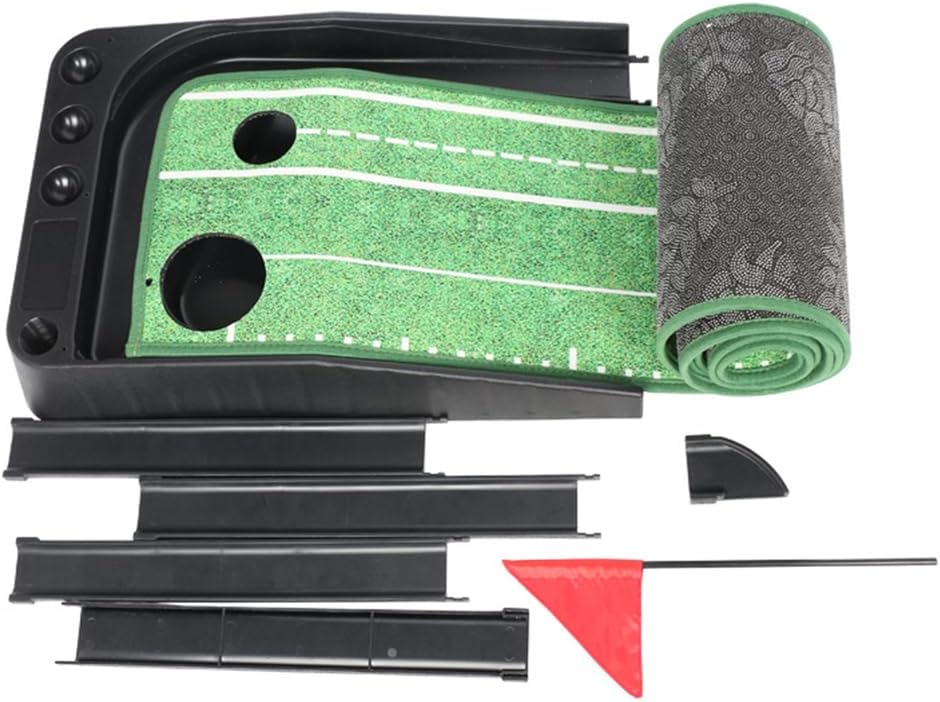 Putting Green Golf Mat with Putting Mat, Return, and Golf Balls – Outdoor & Indoor Putting Green Putting Aid,40 * 214cm