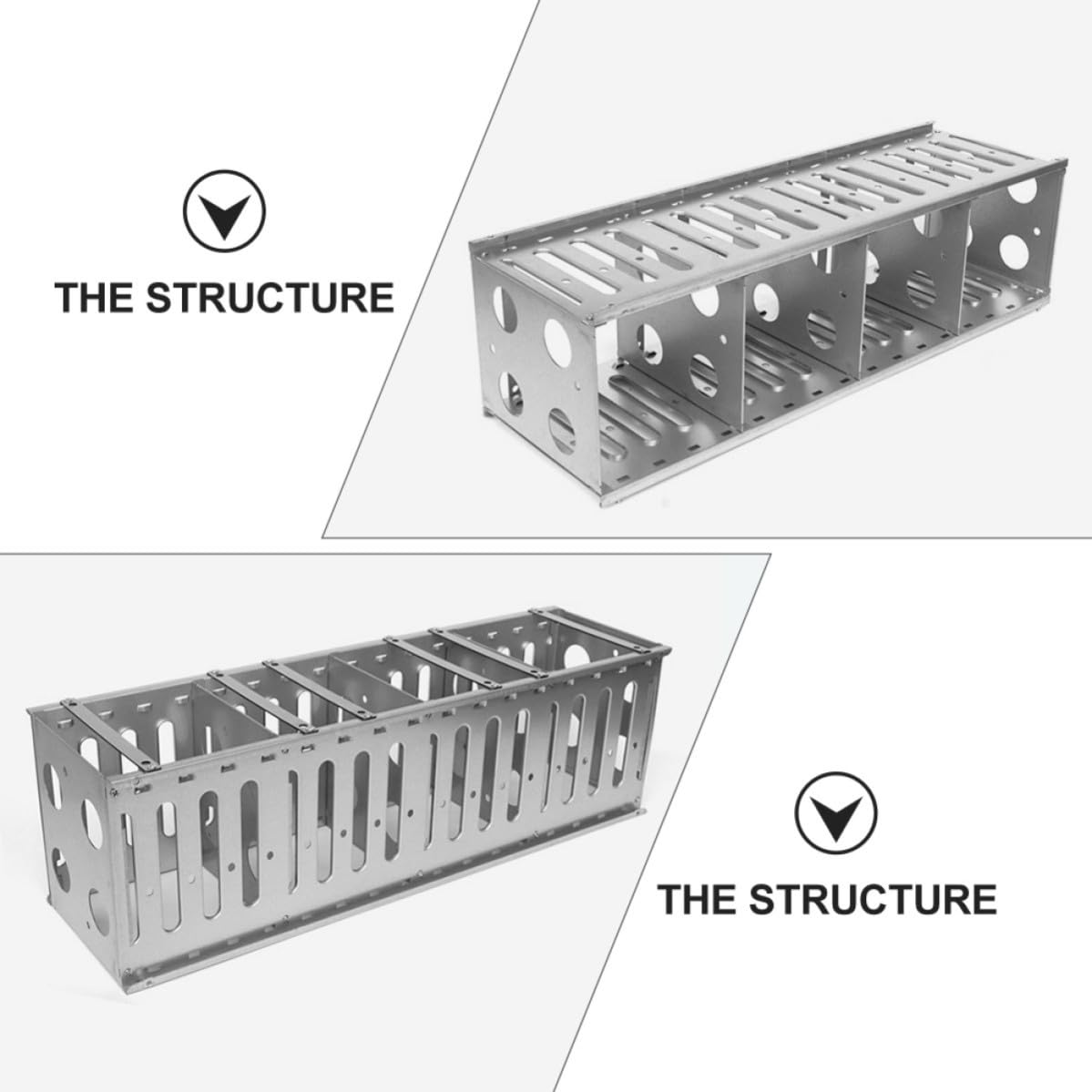 Housoutil Soporte de disco duro de 3,5 pulgadas, jaula de disco duro multicapa de acero inoxidable, 12/16 capas, protección contra golpes, 1 juego, para caja de computadora