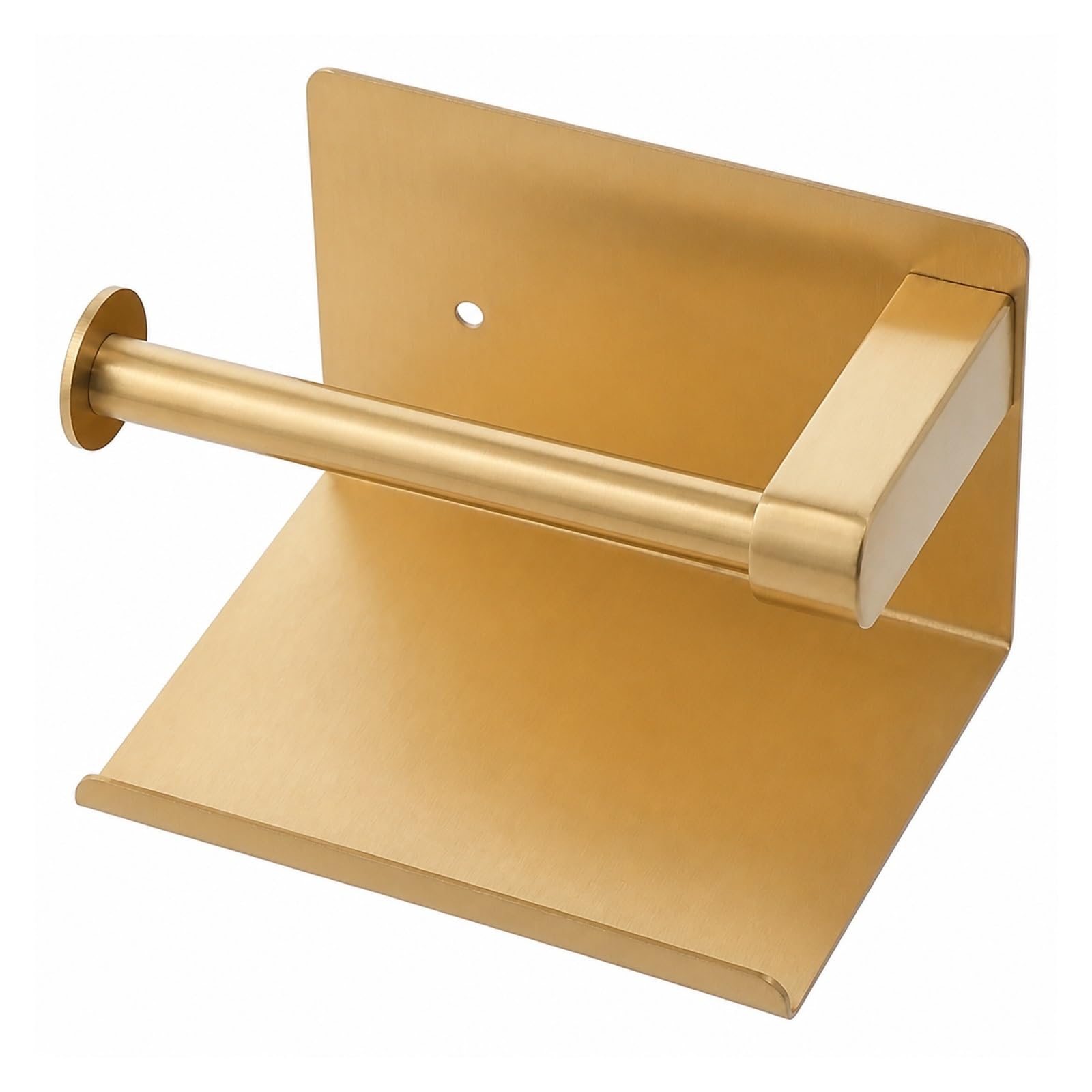 Porta carta igienica in acciaio inox 201 con ripiano | Oro, acciaio inossidabile 201, for bagno, cucina, camera da letto: mensola for telefono a parete
