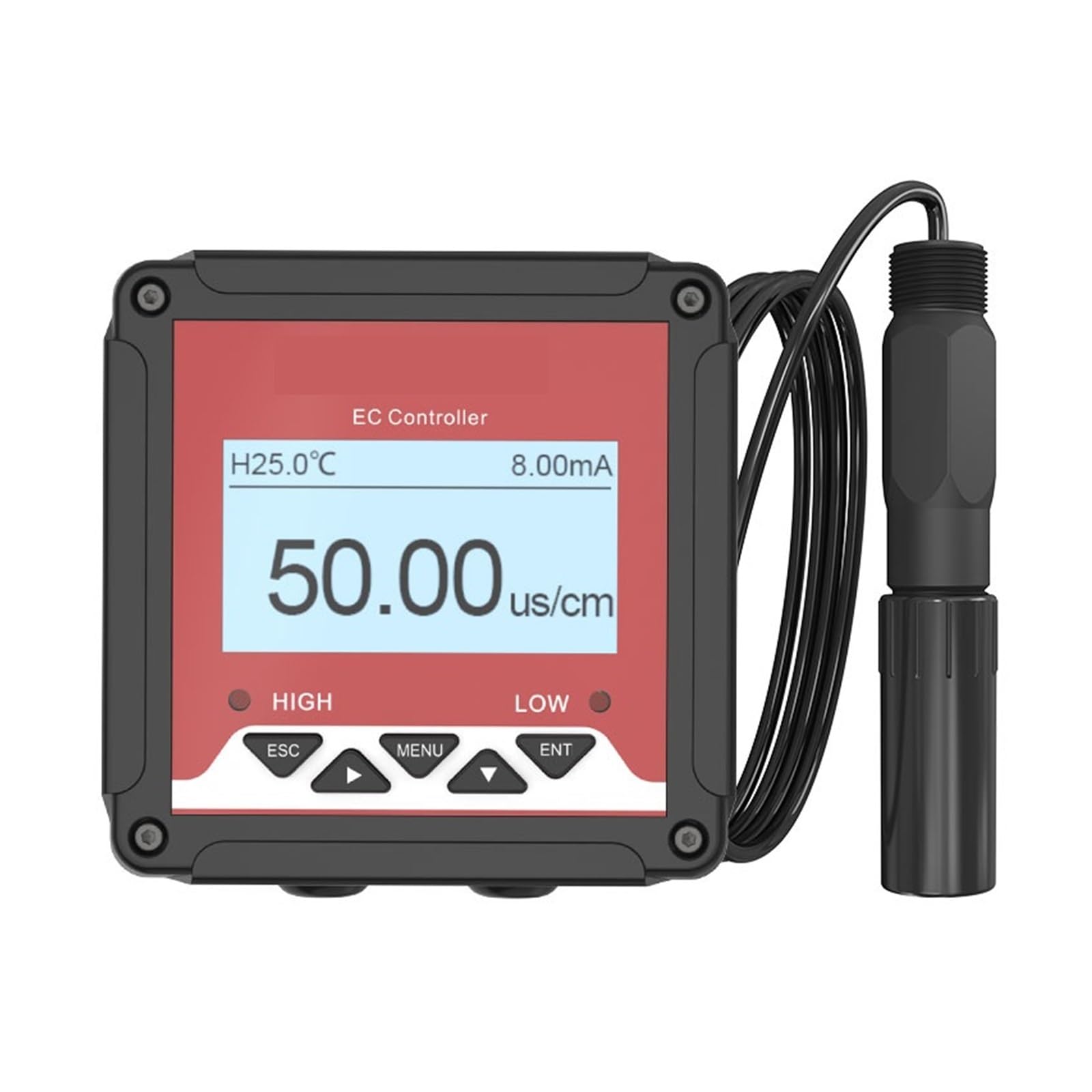 Sensor de conductividad Acero Inoxidable del medidor TDS Agua Digital for monitoreo Ambiental para Laboratorio(0.2-200us/cm)