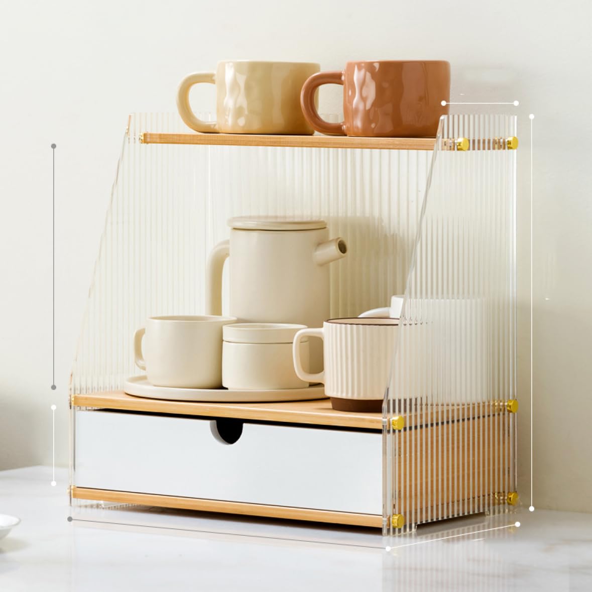 Amazon｜[VANDROUP] 食器棚 キッチン収納 グラスラック グラス